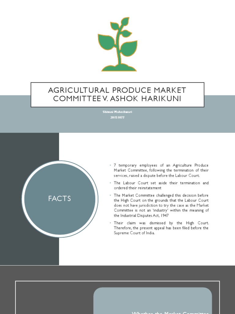 Agricultural Produce Market Committee v. Ashok Harikuni PDF Supreme