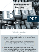 Introduction To Blogging