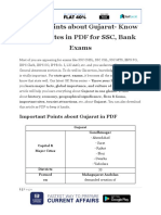 Major Points About Gujarat-Know Your States in PDF For SSC, Bank Exams