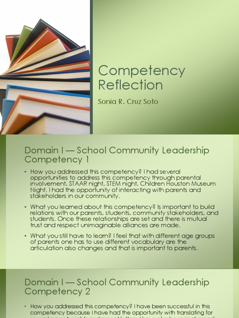 School Leadership Competency Reflection | PDF | Education Theory | Teachers