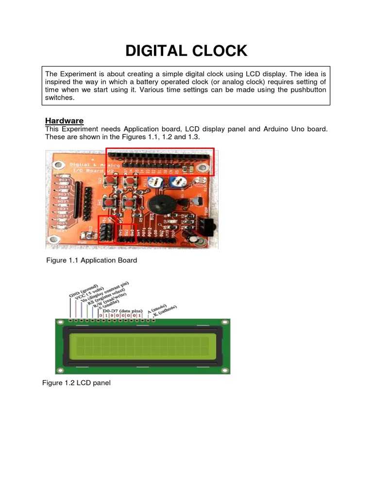 Creating a Digital Clock Using Arduino and LCD Display | PDF | Arduino ...