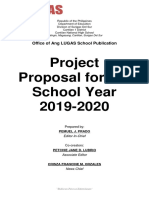 Project Proposal For The School Year 2019-2020: Office of Ang LUGAS School Publication