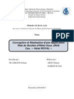 Conception Et Réalisation D'une Application Web de Gestion D'hôtel Sous JAVA Cas Hôtel ROYAL PDF