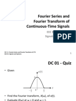 Fourier Series and Fourier Transform of Continuous-Time Signals