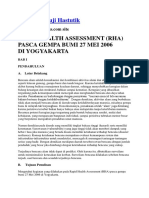 Rapid Health Assessment (Rha) Pasca Gempa Bumi 27 Mei 2006 Di Yogyakarta