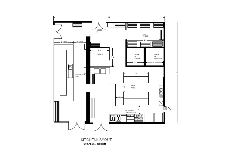 Kitchen Layout and Design Plan | PDF