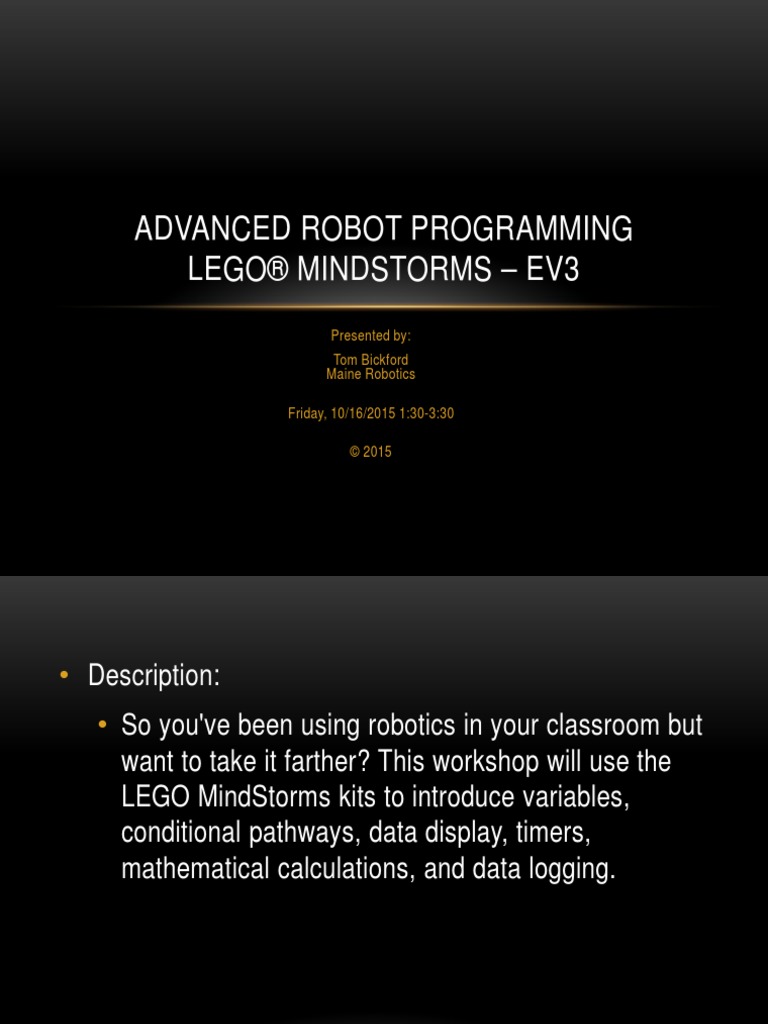 Advanced Ev3 Robot Programming PDF | PDF | Array Data Structure | Data Type
