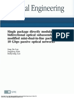 Single Package Directly Modulated Laser Bidirectional Optical Subassembly Using A Modified Mini-Dual-In-Line Package For 10 Gbps Passive Optical Networks