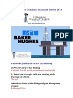 Baker Hughes Company Exam and Answer 2018