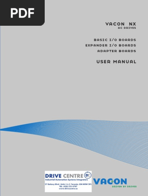 Vacon Nx Io Boards User Manual Dpd004a Uk Power Supply Parameter Computer Programming