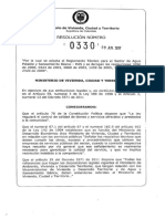 Reglamento técnico agua potable y saneamiento básico