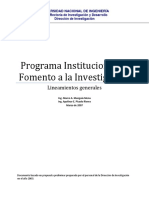 Programa Institucional de Fomento A La Investigacion