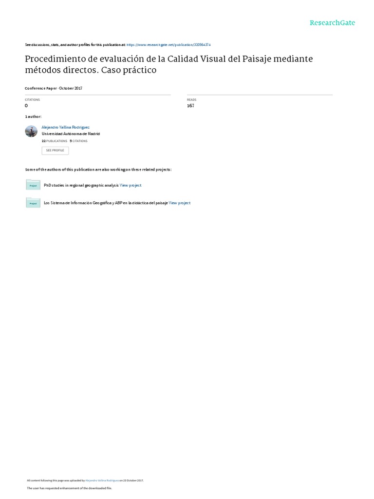 Calidad Visual Intrínseca | PDF | Paisaje | Sistema de información ...