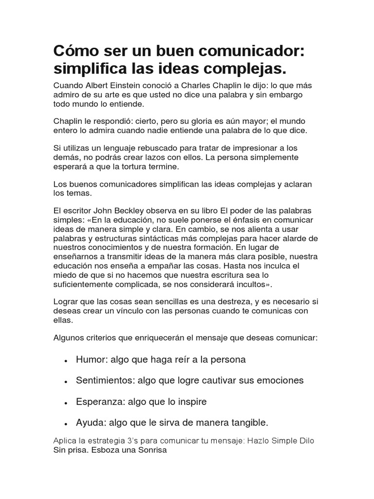 Claves para ser un buen comunicador | PDF | Comunicación | Epistemología