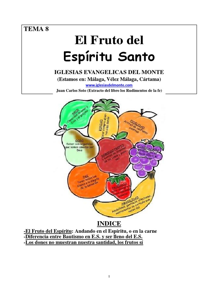 El FRUTO DEL ESPIRITU SANTO PDF | PDF | Amor | Alma