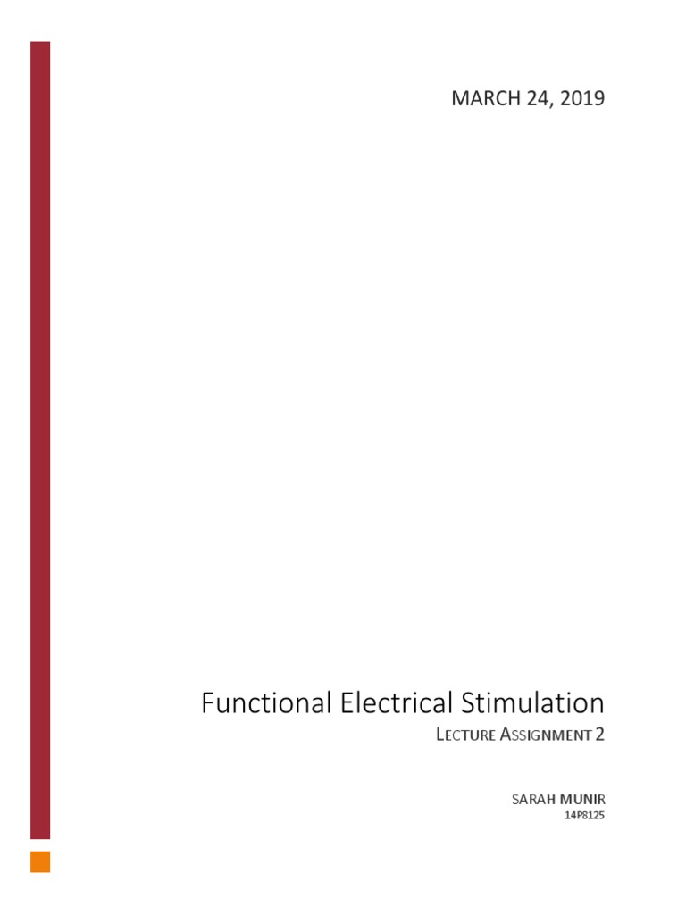 Functional Electrical Stimulation in Rehab | PDF | Nervous System ...