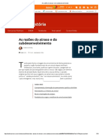 As Razões Do Atraso e Do Subdesenvolvimento