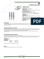 4" Submersible Electric Pumps: Technical Data