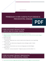 Perbedaan Nyeri Karena Pulp Disease & Periodontal Disease