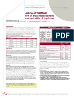 The Use and Reporting of WOMAC