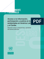 Acceso A La Información, Participación y Justicia en Temas Ambientales en América Latina y El Caribe PDF