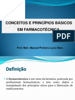 Aula 01 - Introducao Conceitos e Principios Basicos em Farmacotecnica
