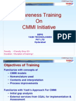 Awareness Training On CMMI Initiative: Sepg Yash Technologies PVT LTD Hyderabad