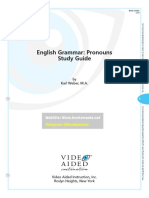 English Grammar: Pronouns Study Guide: by Karl Weber, M.A