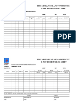 Upvc Bonding Log Sheet