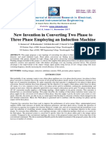 New Invention in Converting Two Phase To Three Phase Employing An Induction Machine