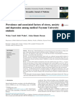 Prevalence and Associated Factors of Stress, Anxiety and Depression Among Medical Fayoum University Students