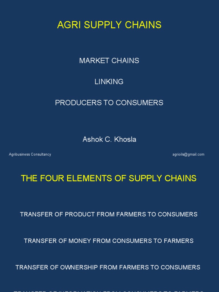 Agri Supply Chains: Connecting Farmers to Markets | PDF | Supply Chain ...