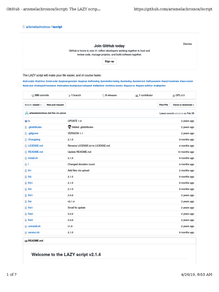 How To Install Lazy Script | PDF | Scripting Language | Free Software