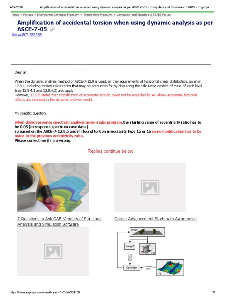 Amplification of Accidental Torsion When Using Dynamic Analysis As Per ...