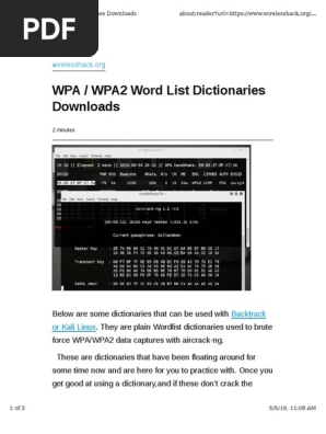 Wordlist wpa2 kali linux download