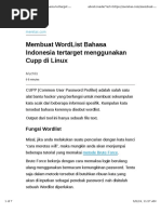 Membuat WordList Bahasa Indonesia Tertarget Menggunakan Cupp Di Linux