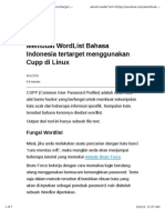 Membuat WordList Bahasa Indonesia Tertarget Menggunakan Cupp Di Linux