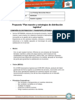 Propuesta “Plan Maestro y Estrategias de Distribución Logística”