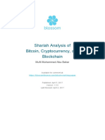 Shariah Analysis of Bitcoin Cryptocurrency Blockchain