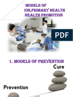 Models of Prevention, Primary Health Care & Health Promotion