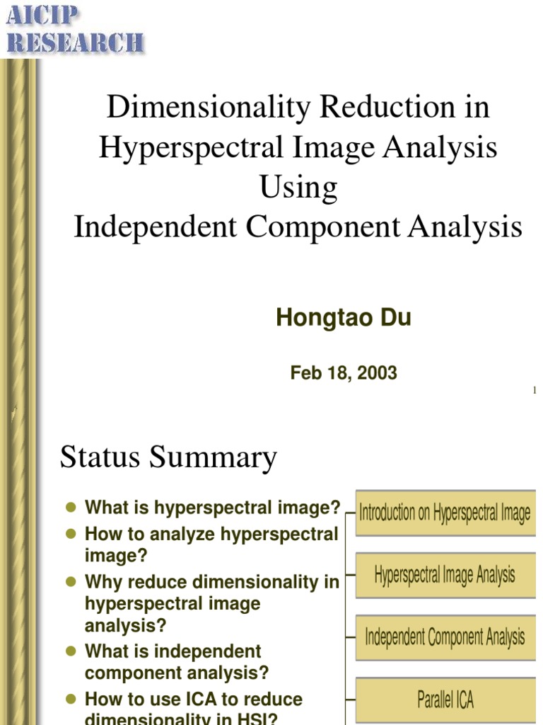 Dimensionality Reduction in Hyperspectral Images | PDF | Applied ...