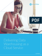 Delivering Data Warehousing As A Cloud Service