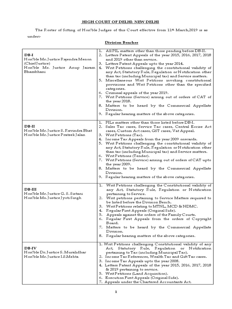High Court of Delhi New Delhi PDF New York Supreme Court Judge