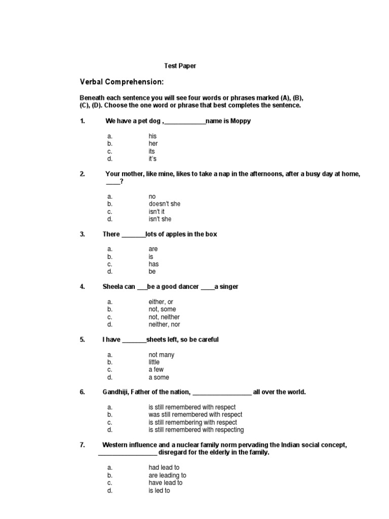 Test Paper Questions | PDF | Business | Teaching Mathematics
