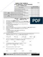Sample Test Paper-Iii (For Class-XII Appearing / Passed Students)