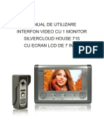 Manual de Utilizare Interfon Video PDF