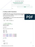C Library Math.h Functions - GeeksforGeeks