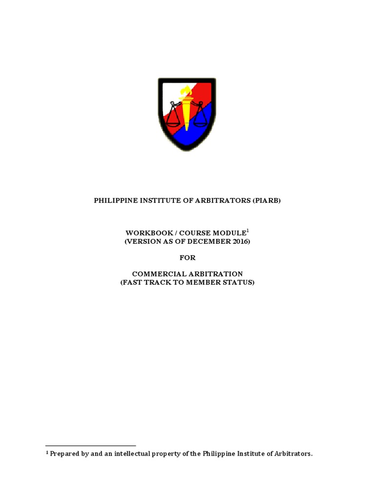 Fast-Track Course for Arbitration Membership | PDF | Arbitral Tribunal ...