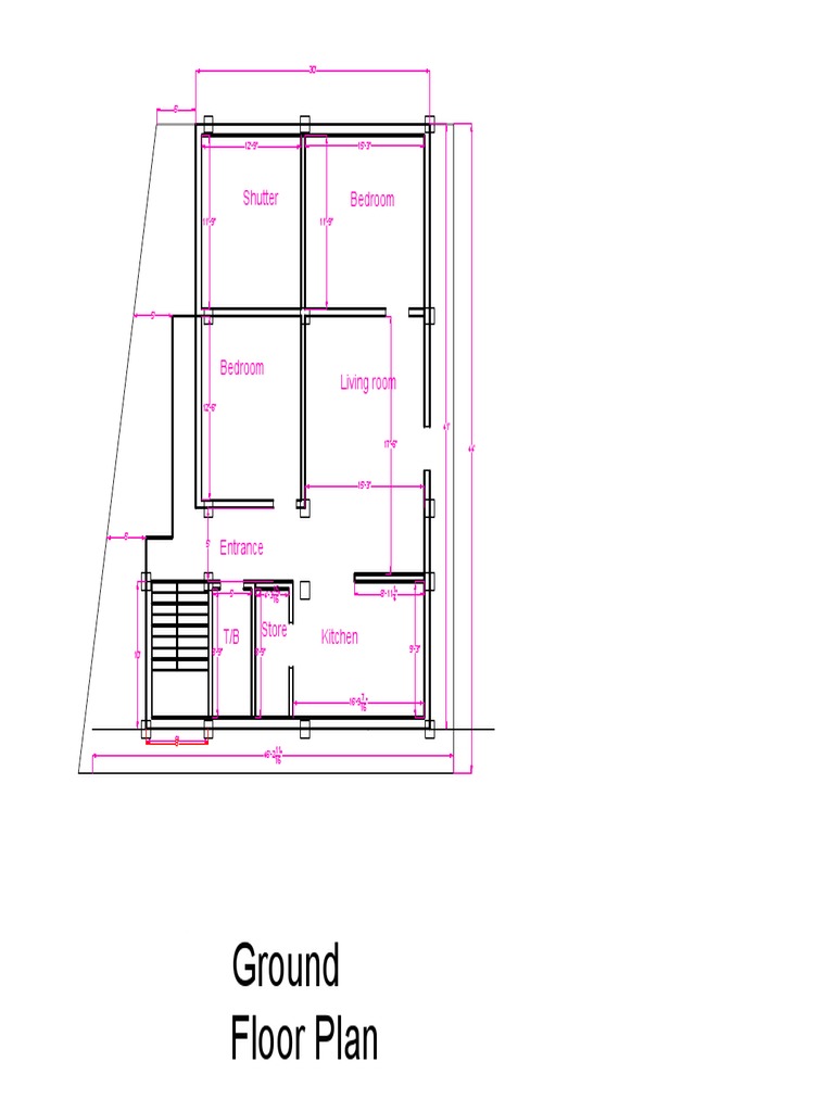 Ground Floor Plan Dimensions and Layout | PDF