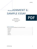 Assignment 6: Sample Essay: Alysha D'Souza 32009392